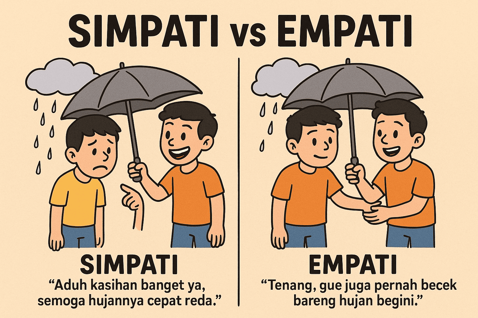 😂 Simpati vs Empati: Beda Tipis Tapi Bikin Ngakak Kalau Salah Tempat